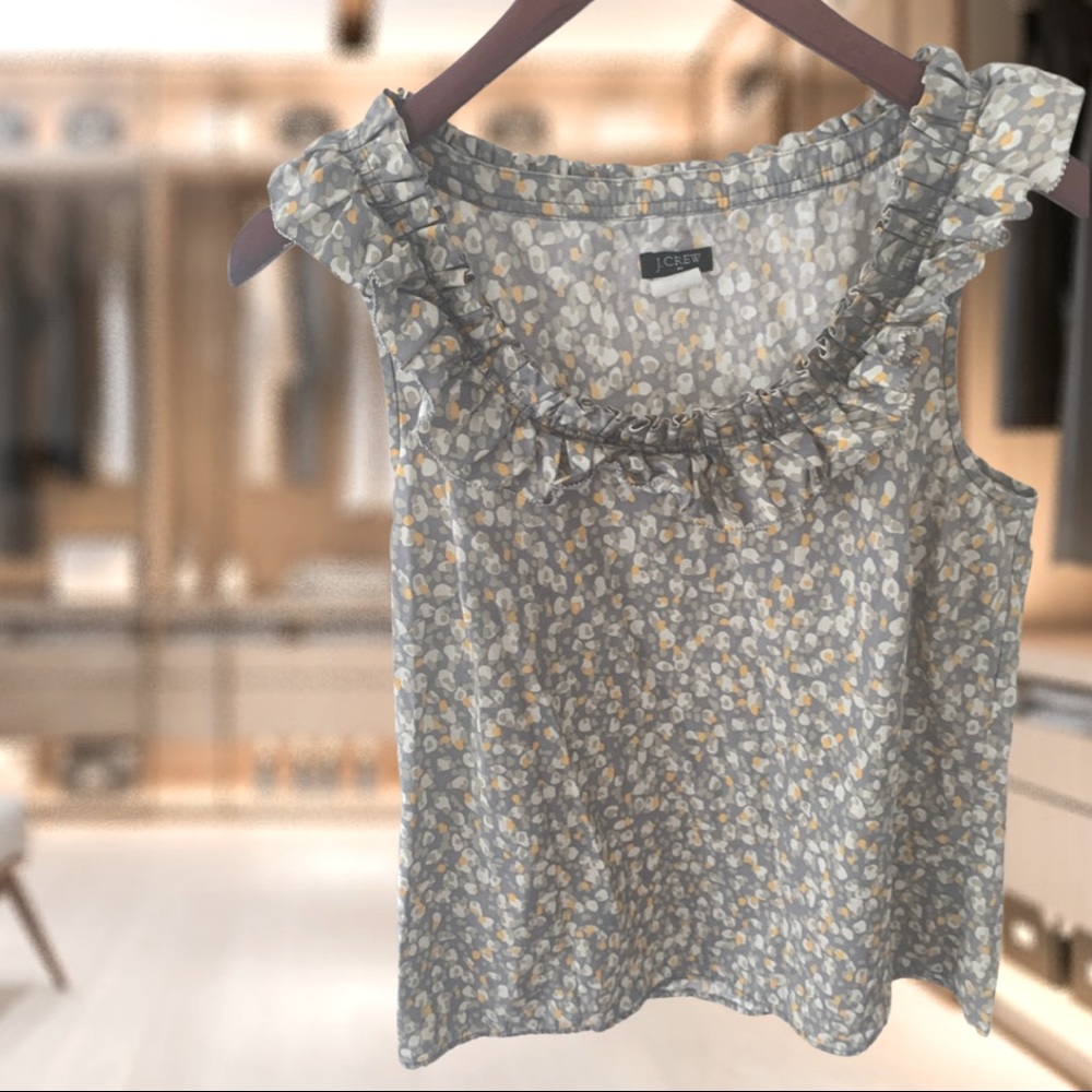 Ruffled Floral J. Crew Top